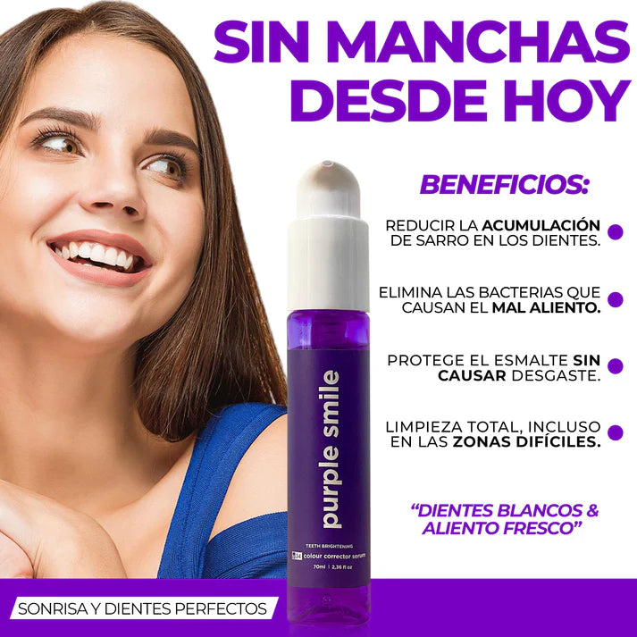 💜 Purple Smile – Espuma Dental Blanqueadora Correctora de Color 💜