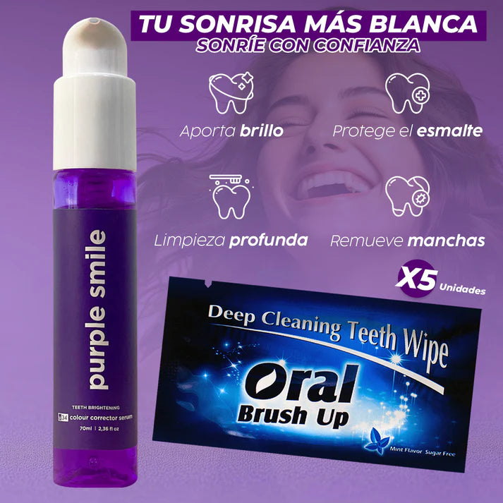 💜 Purple Smile – Espuma Dental Blanqueadora Correctora de Color 💜